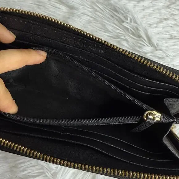 Michael Kors Black Zip Around Wallet - Picture 8 of 9